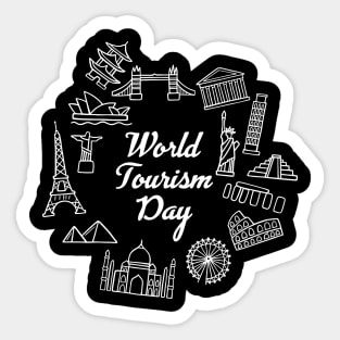 World Tourism Day Celebrated All Across The World On 27 Sep. Sticker